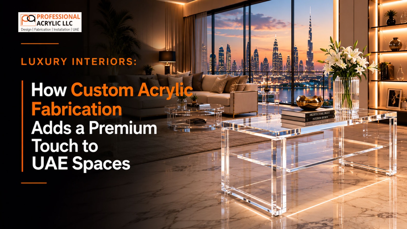 Custom Acrylic Fabrication for Luxury Interiors in the UAE